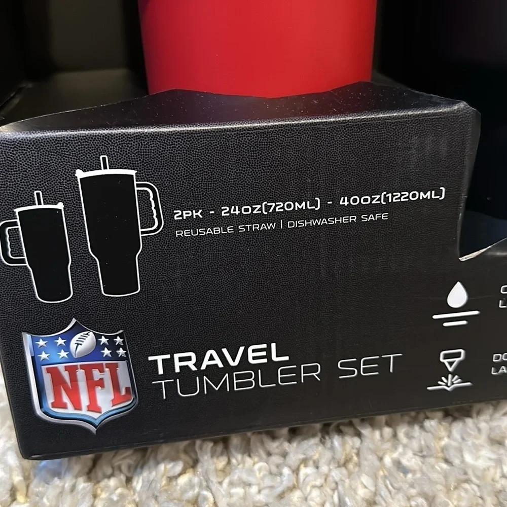 Atlanta Falcons Travel Tumbler Cup Set 2 Pk 24oz 40oz